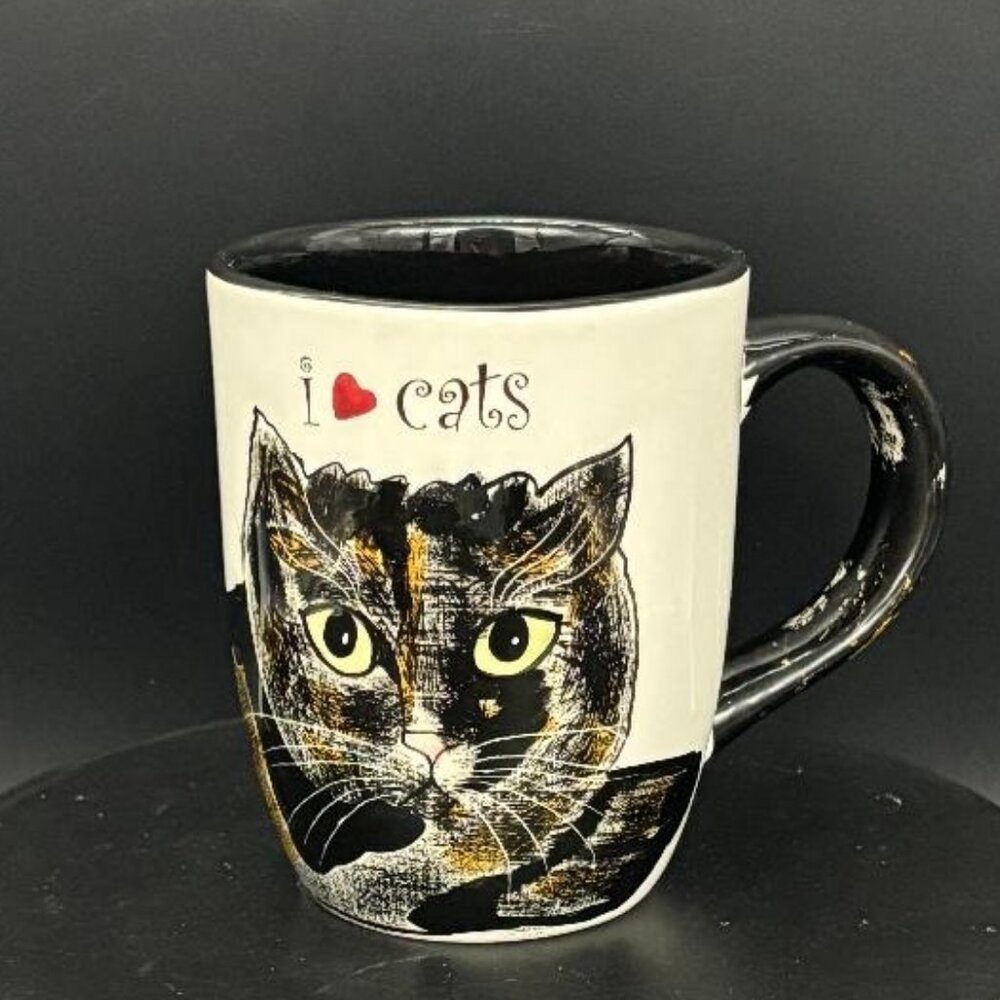Vintage 2010 Pavillion Rescue Me Now Mary Beth Ceramic I Love Cats Mug